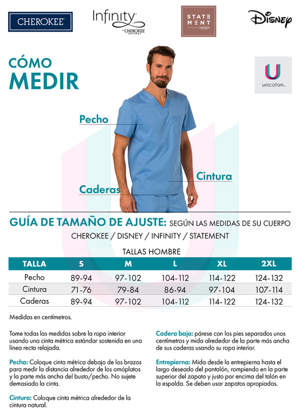 PIJAMA QUIRÚRGICA PARA HOMBRE CHEROKEE WORKWEAR WW690-WW140